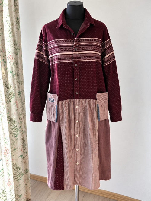 Košilové šaty Ántré " Podzimní Patchwork ".1 .kus — foto 3