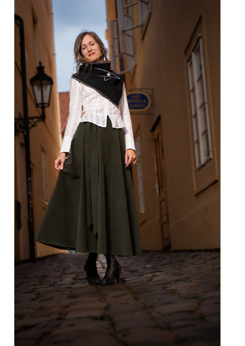 Půlkolová Manšestrová - Khaki — foto 6