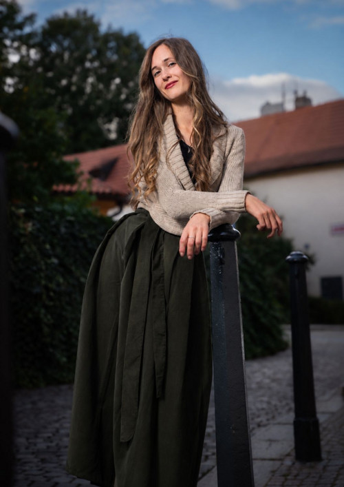 Manšestrová Maxi Sukně - Khaki — foto 4