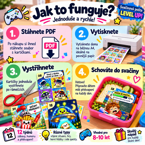 LEVEL UP! | kartičky do svačiny | 8–10 let — foto 6