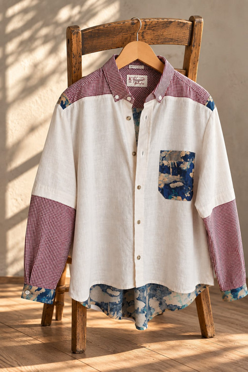 Košile Vintage Len - Patchwork......1 kus — foto 5