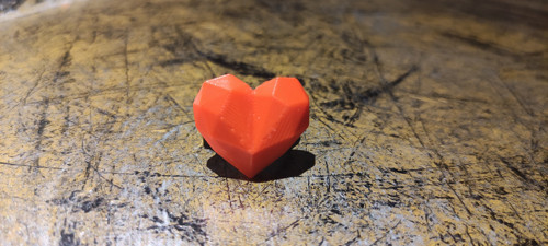 Designový 3D prsten Srdce - červené — foto 2