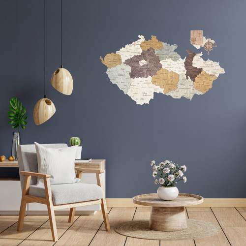 Dřevěná mapa České Republiky — foto 2