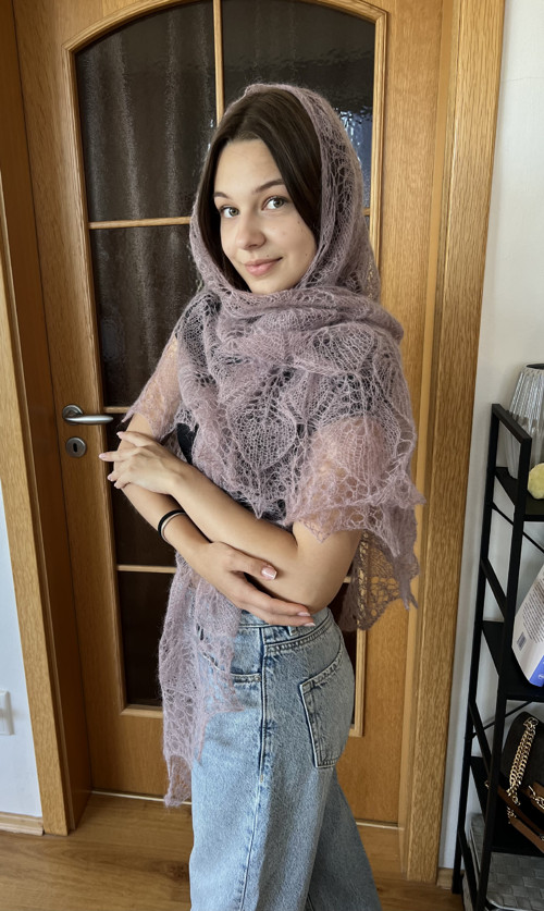 Šál "Zmrzlé listí" — foto 3