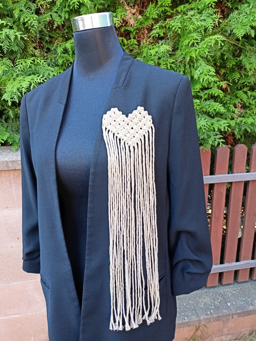 Brož Srdce, barva béžová — foto 4