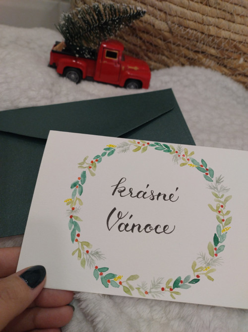 Vánoční přání - věnec krásné Vánoce — foto 2