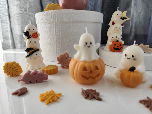 Candle Pumpkin Ghosts B NH - Sójový vosk — foto 4