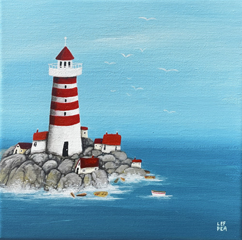 Originální obraz: Majáček - 20x20cm — foto 2