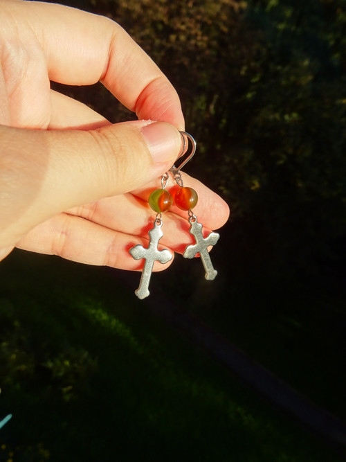 Náušnice Army cross — foto 4