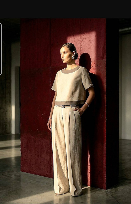 Ľanový top CÉLINE — foto 2