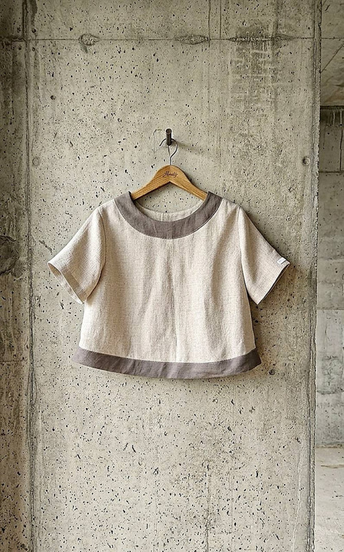 Ľanový top CÉLINE — foto 3