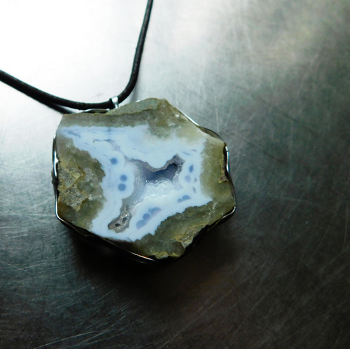 Náhrdelník chalcedon...autorský šperk — foto 4