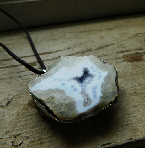 Náhrdelník chalcedon...autorský šperk — foto 6