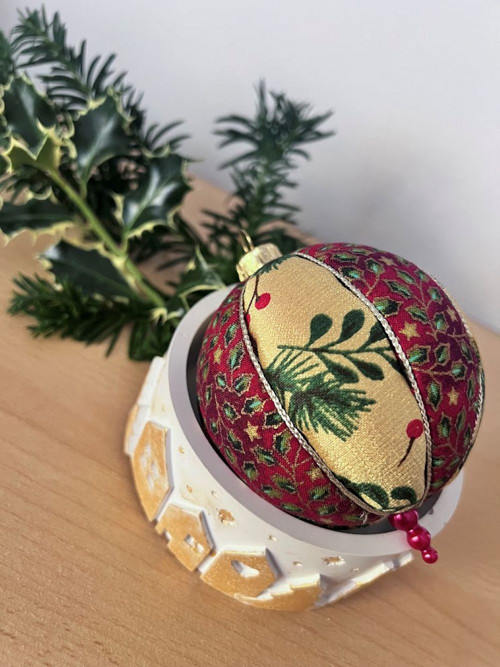 Vánoční baňka patchwork — foto 2