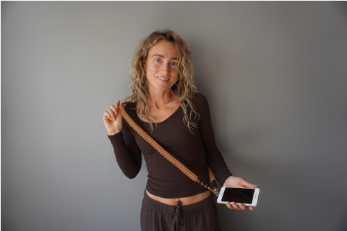 Macramé popruh na telefon Teracotta & beads — foto 3