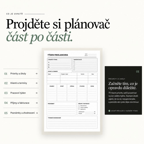 Týden freelancera – týdenní PDF plánovač — foto 2