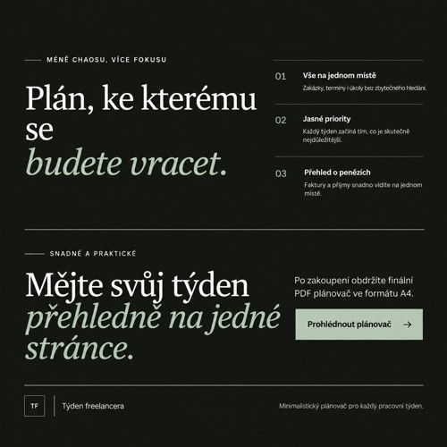 Týden freelancera – týdenní PDF plánovač — foto 3