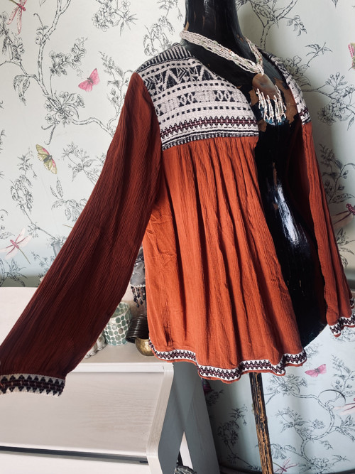 Kardigan boho terakota — foto 4