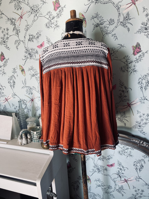 Kardigan boho terakota — foto 5