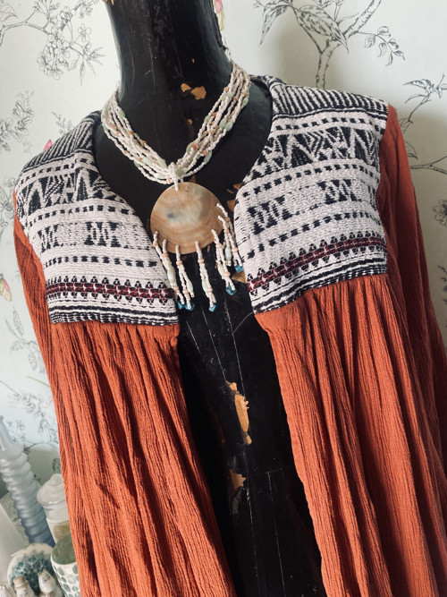 Kardigan boho terakota — foto 3
