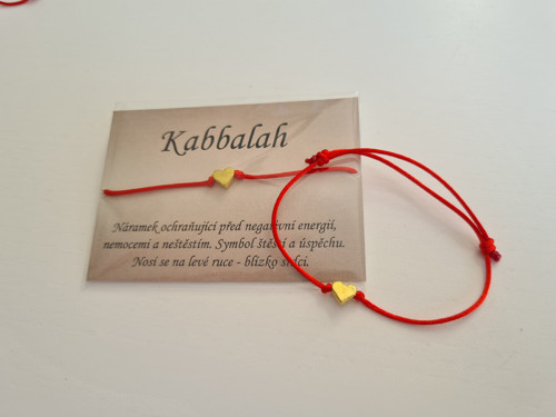 Kabbalah náramek - zlaté srdíčko — foto 2