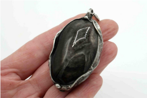 Stříbřitá noc (obsidián stříbrný) — foto 5