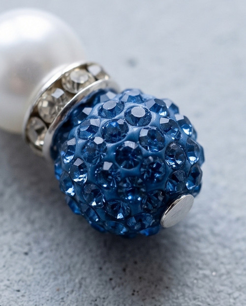 Náušnice modrá Shamballka — foto 3
