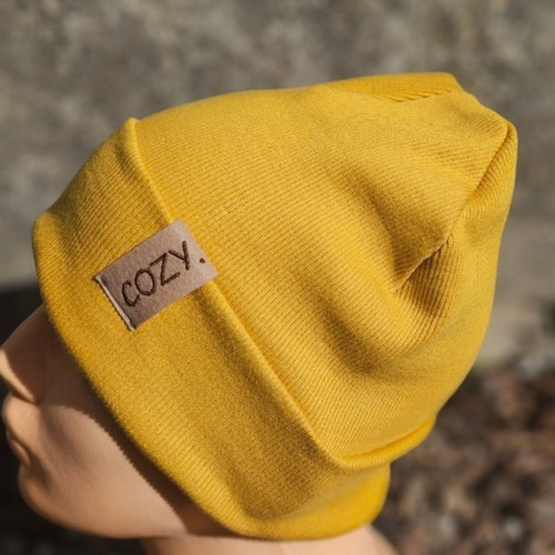 44–54 cm | Beanie – hořčicová — foto 3