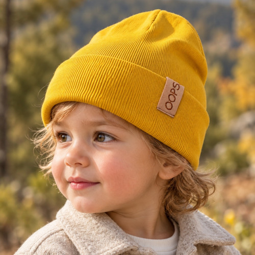 44–54 cm | Beanie – hořčicová — foto 2