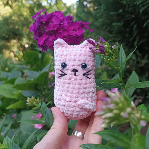 Háčkovaná kočička - růžová — foto 3