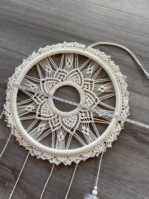 Romantický, bílý lapač snů - macramé — foto 4