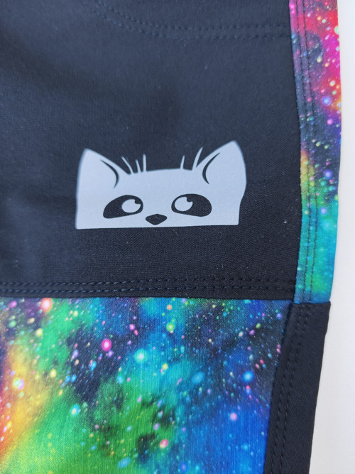 Černé s galaxy díly (Softshellové kalhoty) — foto 2