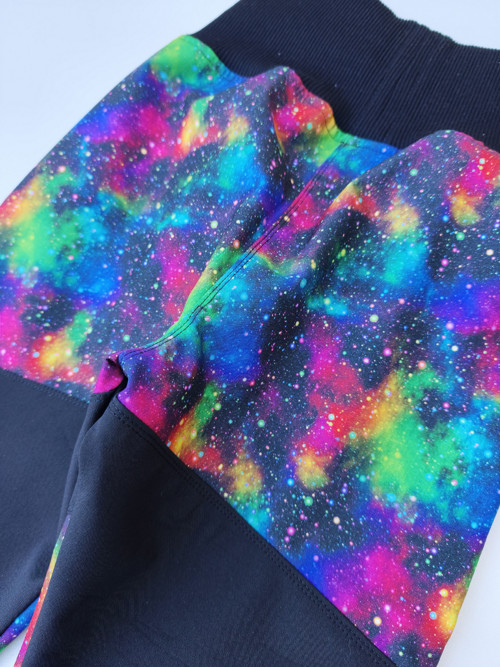 Černé s galaxy díly (Softshellové kalhoty) — foto 5