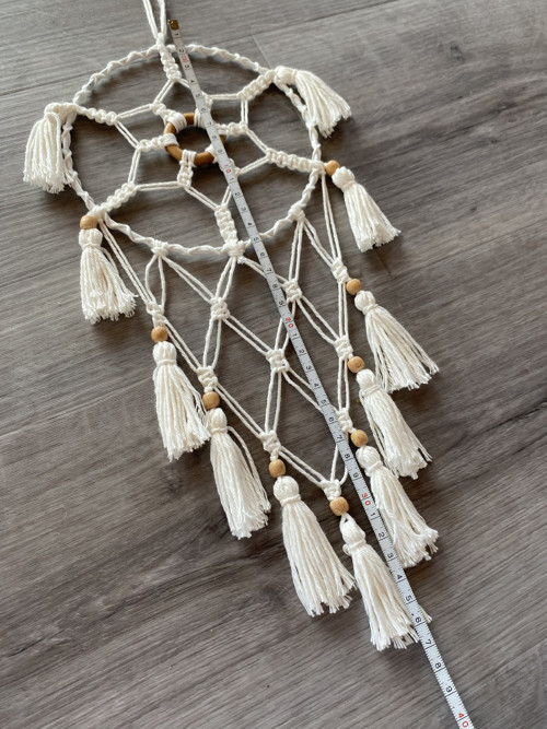 Malý bílý lapač snů - přírodní macramé — foto 3
