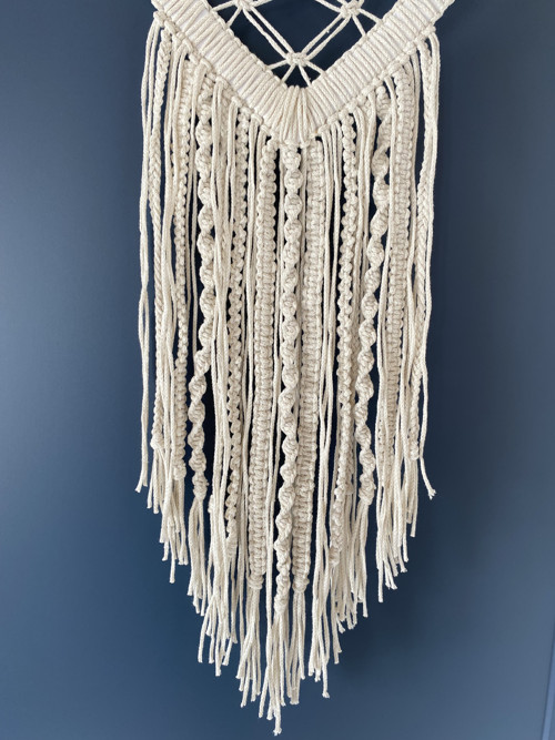 Srdce lapač snů - přírodní macramé — foto 3