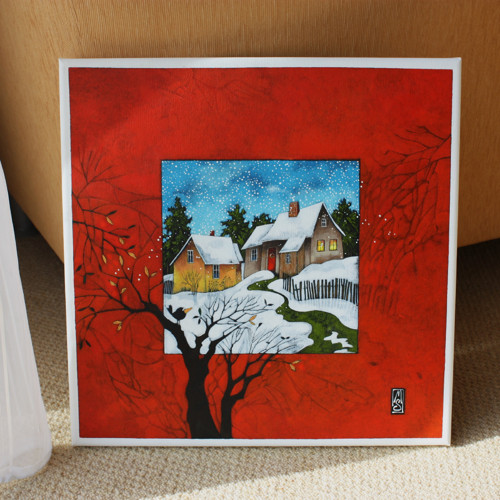 V červeném kabátku ... 40x40cm — foto 4