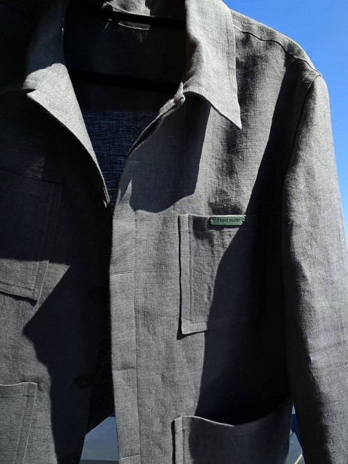 Ľanová overshirt VERDE - unisex — foto 4