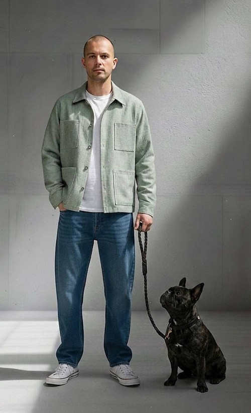 Ľanová overshirt VERDE - unisex — foto 2
