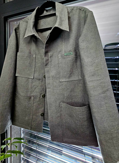 Ľanová overshirt VERDE - unisex — foto 3