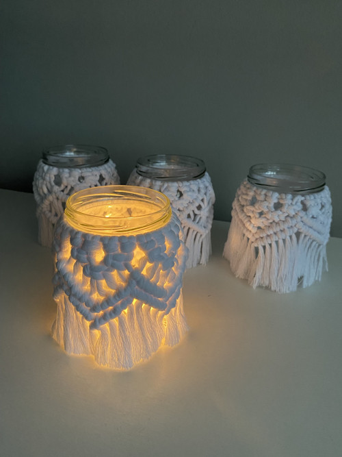 Set 4ks - Svícinky / lucerny macramé svatba — foto 5