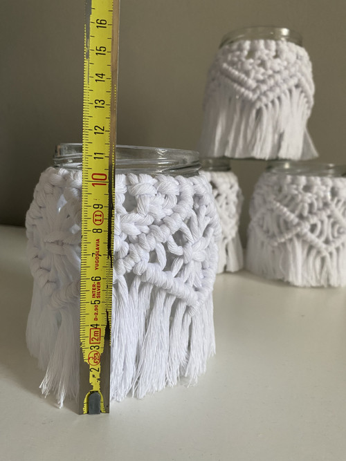Set 4ks - Svícinky / lucerny macramé svatba — foto 2