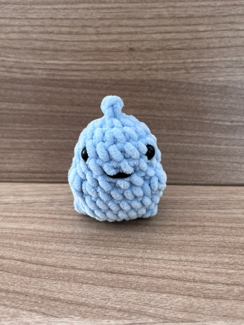 Háčkovaný Dinosaurus - modrý (8 cm) — foto 3