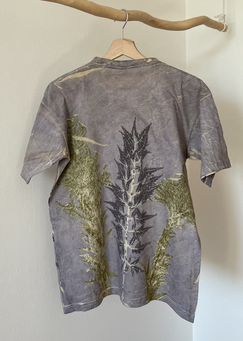 Bavlněné tričko ecoprint — foto 3