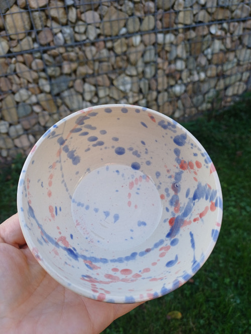 Miska červenomodrá, prskaná — foto 3
