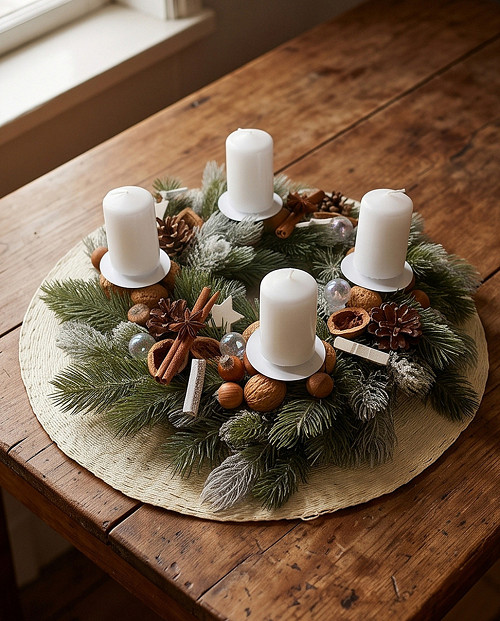 Adventní věnec ojíněný — foto 3