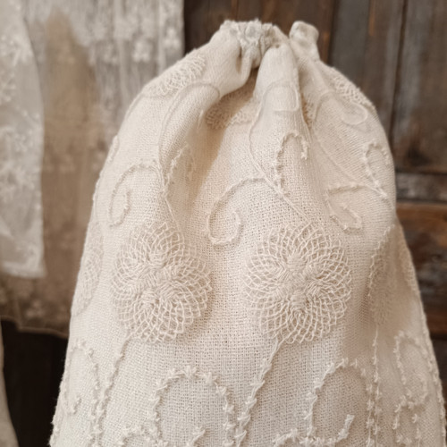 Malý pytlíček režný krajkou — foto 5