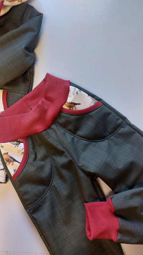 Bunda zimní dětská, softshell s beránkem v.86 — foto 3