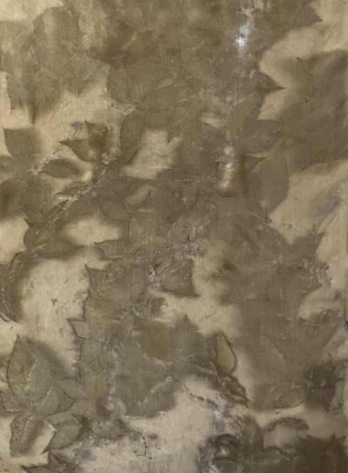 Hedvábná šála ecoprint — foto 2