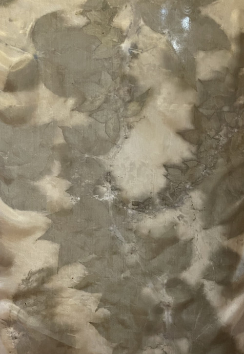 Hedvábná šála ecoprint — foto 3