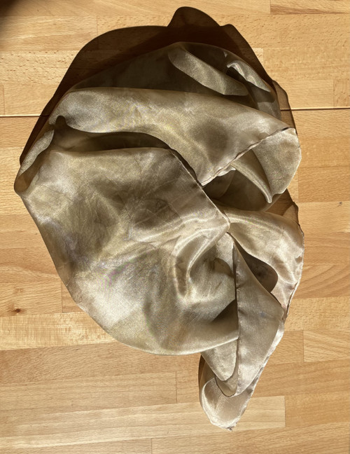 Hedvábná šála ecoprint — foto 4